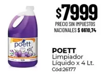 Poett - Limpiador Líquido x 4 Lt. Cód:26177