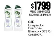 Cif - Limpiador Cremoso Blanco x 375 Gr.