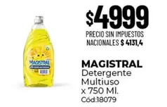 Magistral - Detergente Multiuso x 750 Ml. Cód:18079