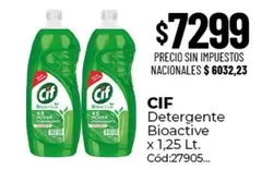 Cif - Detergente Bioactive x 1,25 Lt. Cód:27905