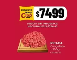 X$ - Picada Congelada x 500gr Cód:28374