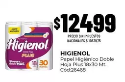Mas - Papel Higi00nico Doble Hoja Plus 18x30 Mt. C00d:26468