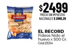 Nido - Fideos al huevo