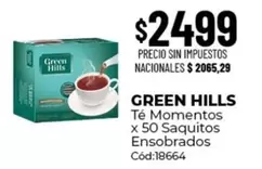 Green Hills - Té Momentos x 50 Saquitos Ensobrados Cód:18664