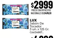 Lux - Jabón De Tocador 3 un. x 125 Gr. Cód:34867