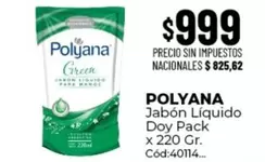 Polyana - Jabón Líquido Doy Pack x 220 Gr.