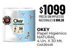 Okey - Papel Higiénico NATURAL