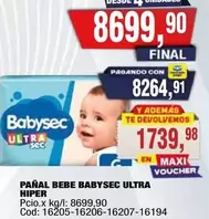Babysec - PAÑAL BEBE ULTRA HIPER