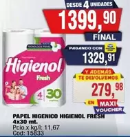 Higienol - PAPEL HIGIENICO FRESH