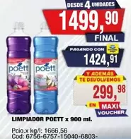 Poett - LIMPIADOR POETT x 900 ml.