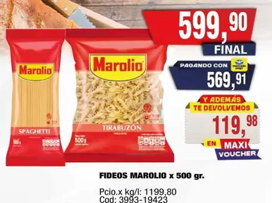 Marolio - FIDEOS MAROLIO x 500 gr.