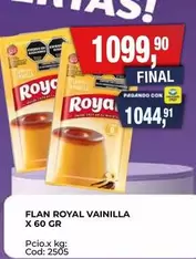 Royal - FLAN VAINILLA X 60 GR