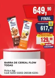 Flow - BARRA DE CEREAL FLOW TODAS Cod: 6233-12202-26028-6235-