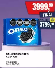 Oreo - GALLETITAS X 354 GR