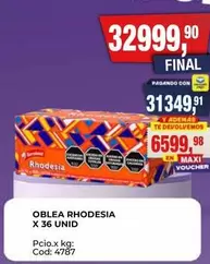 Rhodesia - OBLEA RHODESIA X 36 UNID