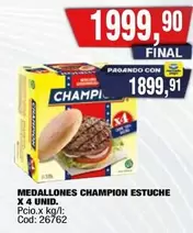 Champion - MEDALLONES ESTUCHE X 4 UNID.