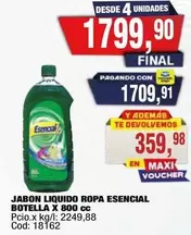 Esencial - JABON LIQUIDO ROPA
