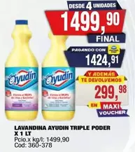 Ayudin - LAVANDINA TRIPLE PODER X 1 LT