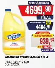 Ayudin - LAVANDINA CLASICA X 4 LT