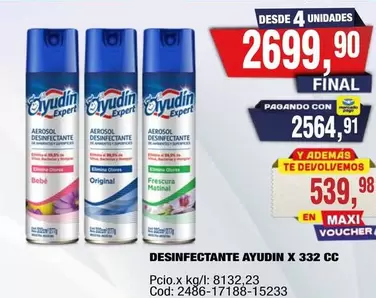 Ayudin - DESINFECTANTE X 332 CC