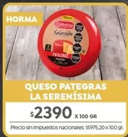 La Serenísima - QUESO PATEGRAS