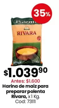 Harina de maíz para preparar polenta Rivara