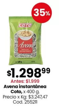 Coto - Avena instantánea