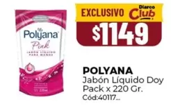 Polyana - Jabón Líquido Doy Pack x 220 Gr. Cód:40117