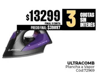 Ultracomb - Plancha a Vapor Cód:72969