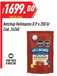 Hellmann's - Ketchup D P x 250 Gr Cod. 24260