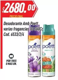 Poett - Desodorante TD 360Cc Cod. 6533/2/4
