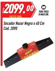 Mas - Secador Nazar Negro x 40 Cm Cod. 2090