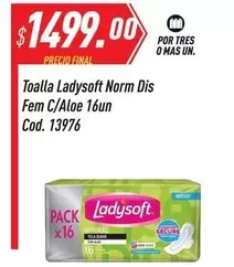 Ladysoft - Toalla  Norm Dis Fem C/Aloe 16un Cod. 13976