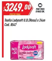 Ladysoft - Toalla U.D.(Rosa) x 24un Cod. 8547