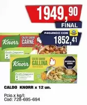 Knorr - CALDO KNORR x 12 un.