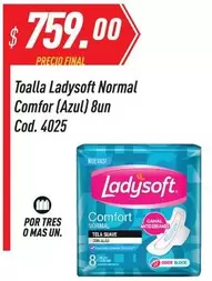 Ladysoft - Toalla  Normal Comfor (Azul) 8un Cod. 4025