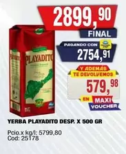Playadito - YERBA PLAYADITO DESP. X 500 GR