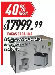 Cubierterro Acero Inoxidable Cod. 50905