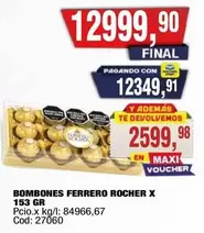 Ferrero - BOMBONES ROCHER X 153 GR