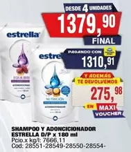 Estrella - SHAMPOO Y ADONCIONADOR D/P X 180 ml