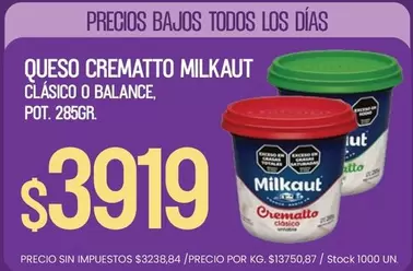 Milkaut - QUESO CREMATTO