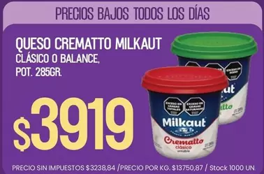 Milkaut - QUESO CREMATTO