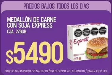 Express - Medallón de Carne con Soja