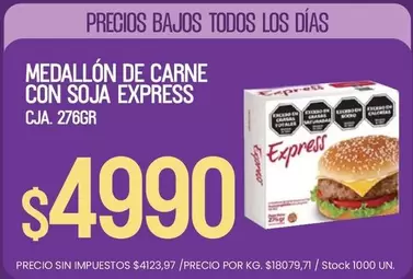 Express - MEDALLÓN DE CARNE CON SOJÁ EXPRESS
