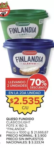 Finlandia - QUESO FUNDIDO CLÁSICO/LIGHT
