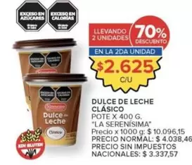 La Serenísima - DULCE DE LECHE CLÁSICO