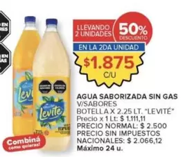 Levité - AGUA SABORIZADA SIN GAS