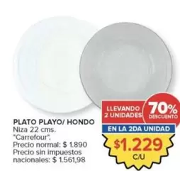 Carrefour - PLATO PLAYO/ HONDO