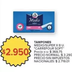Carrefour - TAMPONES MEDIO/SUPER X 8 U.