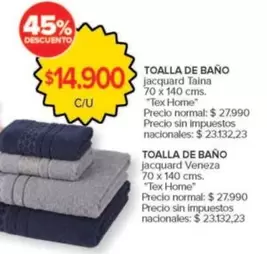 X$ - TOALLA DE BAÑO
